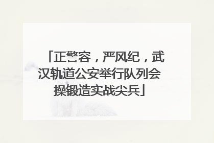 正警容，严风纪，武汉轨道公安举行队列会操锻造实战尖兵