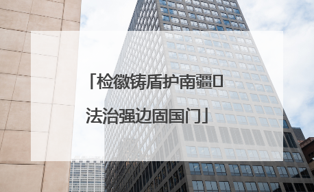 检徽铸盾护南疆 法治强边固国门