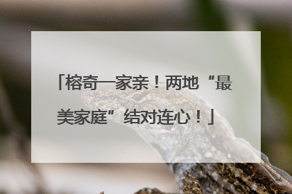 榕奇一家亲！两地“最美家庭”结对连心！