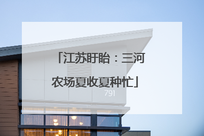 江苏盱眙：三河农场夏收夏种忙
