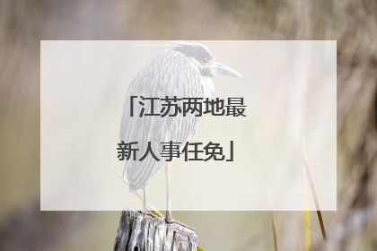 江苏两地最新人事任免