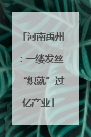河南禹州：一缕发丝“织就”过亿产业