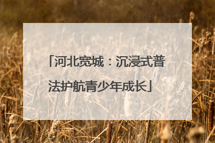 河北宽城：沉浸式普法护航青少年成长
