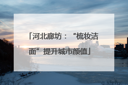 河北廊坊：“梳妆洁面”提升城市颜值