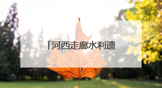 河西走廊水利遗产调查记①｜民国水利档案再发现