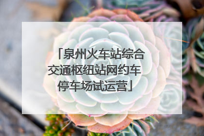 泉州火车站综合交通枢纽站网约车停车场试运营