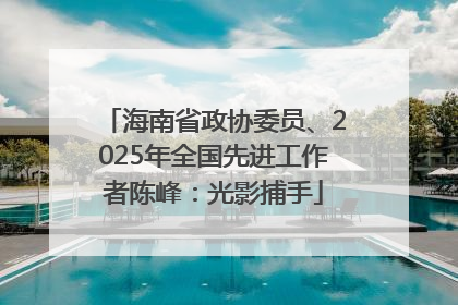 海南省政协委员、2025年全国先进工作者陈峰：光影捕手