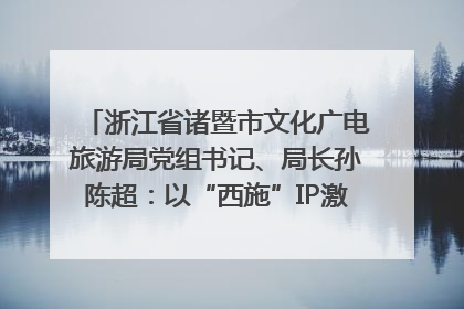 浙江省诸暨市文化广电旅游局党组书记、局长孙陈超：以“西施”IP激活全域旅游 打造县域文旅融合新标杆｜第七届全国县域旅游研究成果发布系列活动