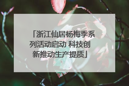 浙江仙居杨梅季系列活动启动 科技创新推动生产提质