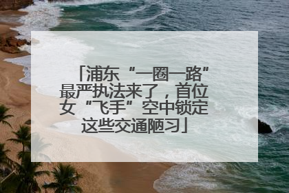 浦东“一圈一路”最严执法来了，首位女“飞手”空中锁定这些交通陋习