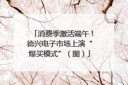 消费季激活端午！德兴电子市场上演“爆买模式”（图）