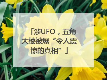 涉UFO，五角大楼被爆“令人震惊的真相”
