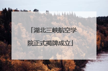 湖北三峡航空学院正式揭牌成立