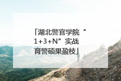 湖北警官学院“1+3+N”实战育警硕果盈枝