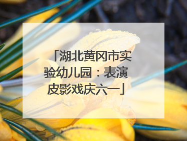 湖北黄冈市实验幼儿园：表演皮影戏庆六一