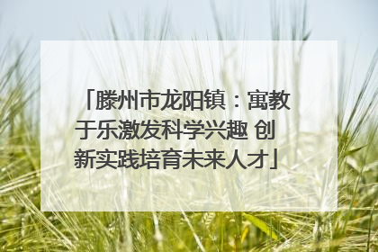 滕州市龙阳镇：寓教于乐激发科学兴趣 创新实践培育未来人才