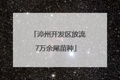 漳州开发区放流7万余尾苗种