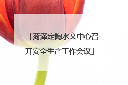 菏泽定陶水文中心召开安全生产工作会议