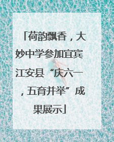 荷韵飘香，大妙中学参加宜宾江安县“庆六一，五育并举”成果展示