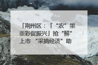 荆州区：「“农”墨重彩促振兴」抢“鲜”上市 “采摘经济”助农“甜蜜增收”