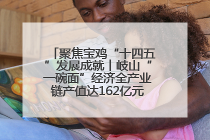 聚焦宝鸡“十四五”发展成就丨岐山“一碗面”经济全产业链产值达162亿元 入选全国典型县
