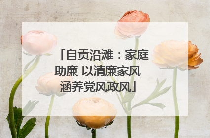 自贡沿滩：家庭助廉 以清廉家风涵养党风政风