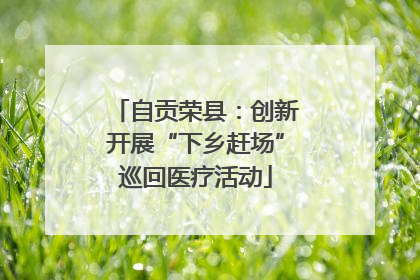 自贡荣县：创新开展“下乡赶场”巡回医疗活动