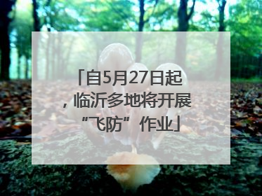 自5月27日起，临沂多地将开展“飞防”作业