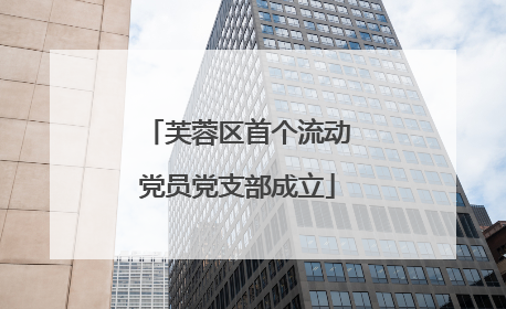 芙蓉区首个流动党员党支部成立