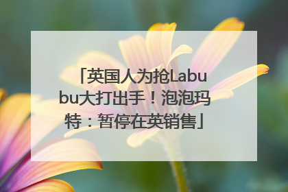 英国人为抢Labubu大打出手！泡泡玛特：暂停在英销售
