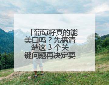 葡萄籽真的能美白吗？先搞清楚这 3 个关键问题再决定要不要吃！