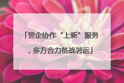 警企协作“上新”服务，多方合力备战暑运