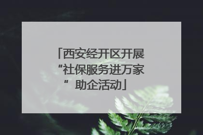 西安经开区开展“社保服务进万家”助企活动