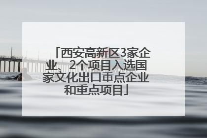 西安高新区3家企业、2个项目入选国家文化出口重点企业和重点项目