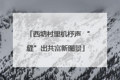西塘村里机杼声 “缝”出共富新图景