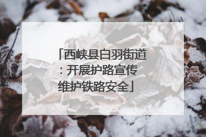 西峡县白羽街道：开展护路宣传 维护铁路安全