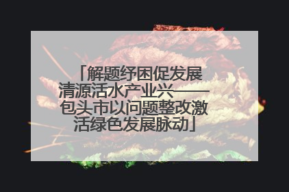 解题纾困促发展 清源活水产业兴——包头市以问题整改激活绿色发展脉动