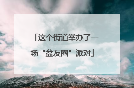 这个街道举办了一场“盆友圈”派对