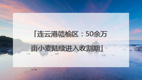 连云港赣榆区：50余万亩小麦陆续进入收割期