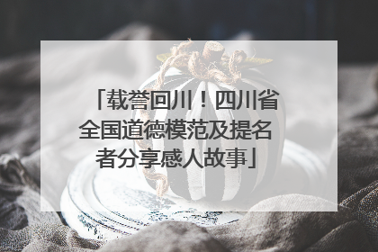 载誉回川！四川省全国道德模范及提名者分享感人故事