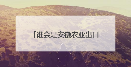 谁会是安徽农业出口的下一个NO.1？