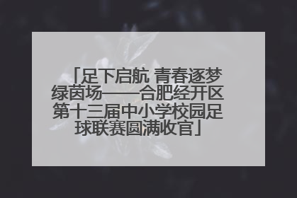 足下启航 青春逐梦绿茵场——合肥经开区第十三届中小学校园足球联赛圆满收官