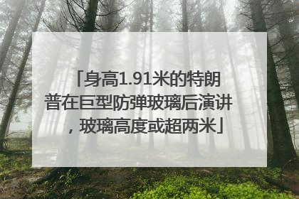 身高1.91米的特朗普在巨型防弹玻璃后演讲，玻璃高度或超两米