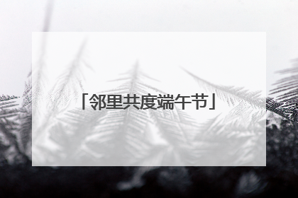 邻里共度端午节