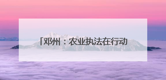 邓州：农业执法在行动 护航“三夏”保丰收