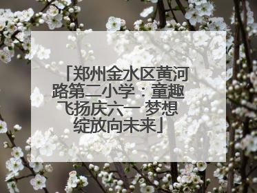 郑州金水区黄河路第二小学：童趣飞扬庆六一 梦想绽放向未来