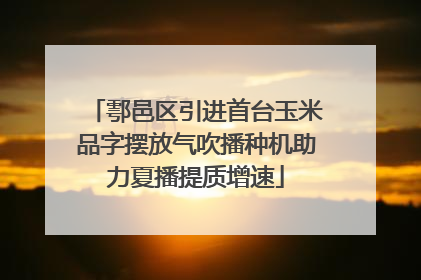 鄠邑区引进首台玉米品字摆放气吹播种机助力夏播提质增速
