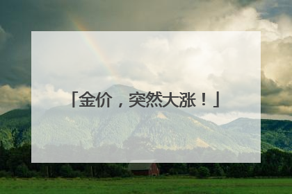 金价，突然大涨！