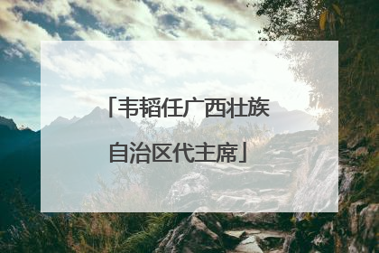 韦韬任广西壮族自治区代主席