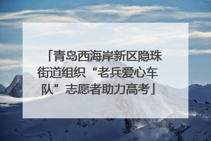 青岛西海岸新区隐珠街道组织“老兵爱心车队”志愿者助力高考